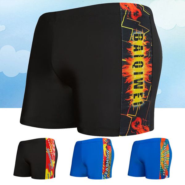 

50-100 jin middle and large boy's swimming trunks durable quick-dry industry training swimwear spa resort 116220