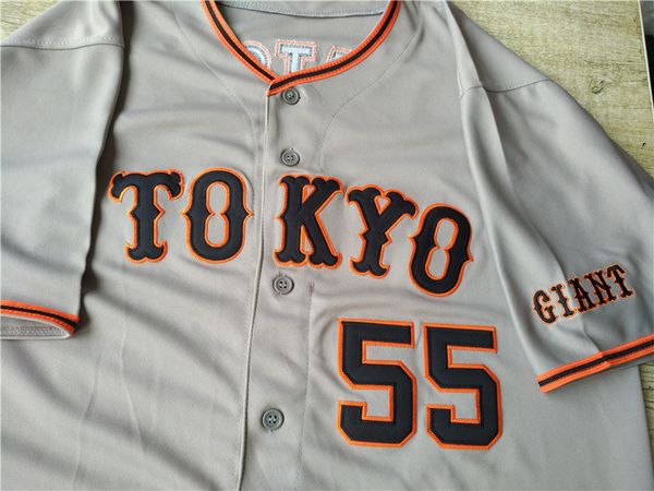 

Custom Hideki Matsui Yomiuri Giants Sadaharu Oh Japan Baseball Jersey Stitch Sewn New Grey Any Name Any Number Free shipping Size S-4XL
