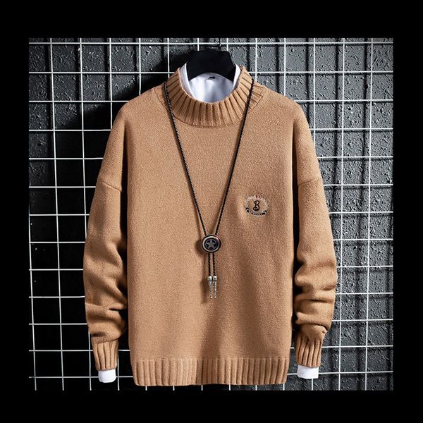

plus size men's sweater 2019 sweater menturtleneck men's plaid casual autumn and winter shirt y, White;black