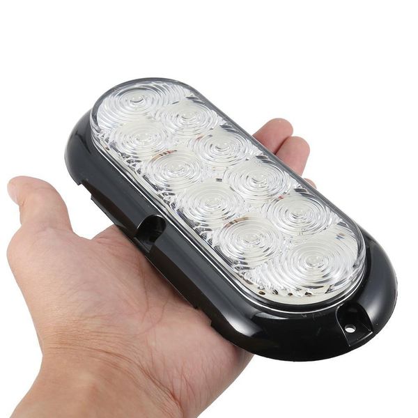 

10led 6" light clear lens sturn tail warning lamp for trailer vehicles truck