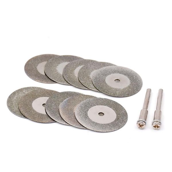 

10pcs 16 20 25 30 mm diamond metal cutting disc saw blades wheel metal for dremel rotary tools accessories with mandrel
