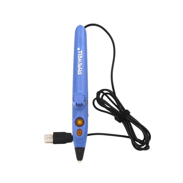 

myriwell rp-200a 3d printing pen using pcl material filament low temperature protection for kid gift toy usb 3d pens, Black;red