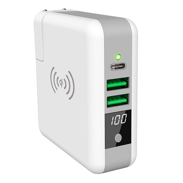 

wireless charging power bank for iphone 8 x mobile power qi wireless charger wall charger 3 in 1 external battery super charger