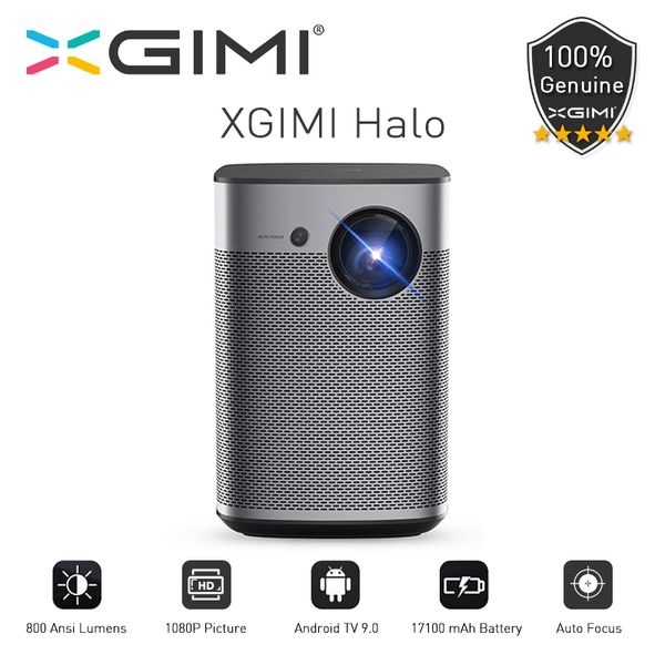 

xgimi halo global version dlp мини-проектор 1080p full hd android 9,0 портативный проектор 800ansi pocket cinema 17100mah батареи