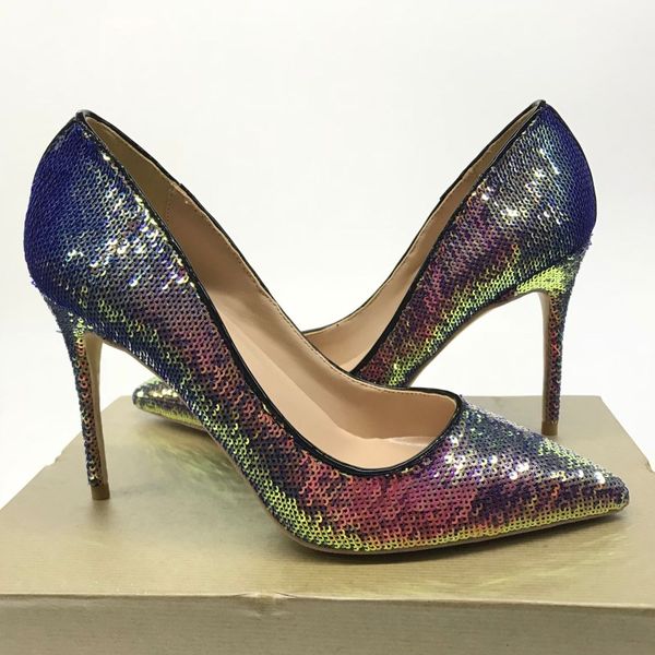 

2020 бесплатная доставка леди женщины венчания нескольких блеск кожи пяток обувь дизайнер насосы poined toes шпильках обувь 12см 10см, Black