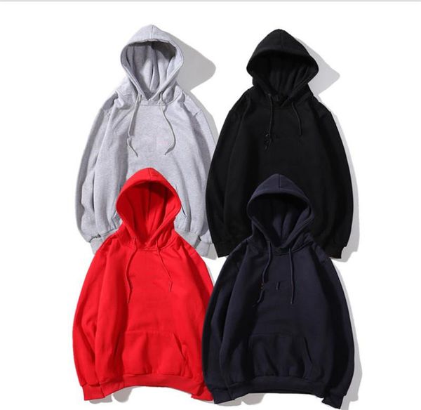 

brand couple designer hoodies solid color long sleeve mens womens pullover sweatshirts mens womens casual hoodies, Black
