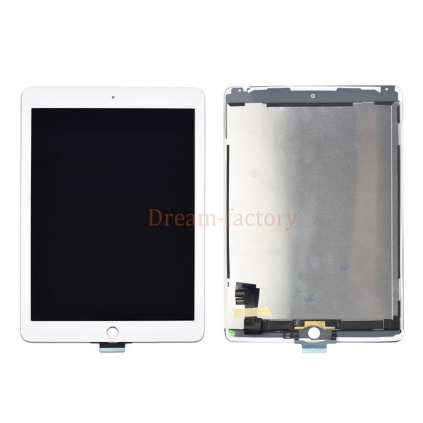 

5pcs dhl for ipad air 2 2nd generation a1567 a1566 lcd touch screen digitizer glass lens tablet panel +adhesive white black