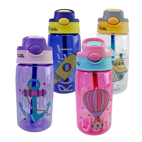 

480ml дети воды кубок творческий мультфильм детское питание кружки с бутылками соломка герметичные вода открытый портативный детские кубков