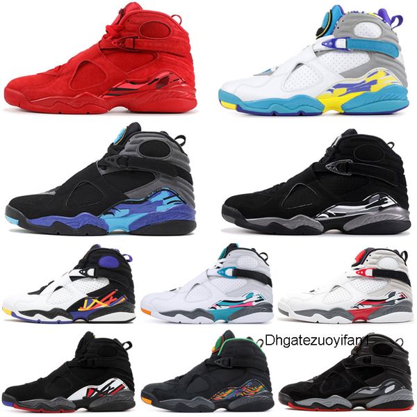 

8 8s mens basketball shoes valentines day aqua chrome reflective bugs bunny playoff trainer sports sneaker jumpman des chaussures zapatos