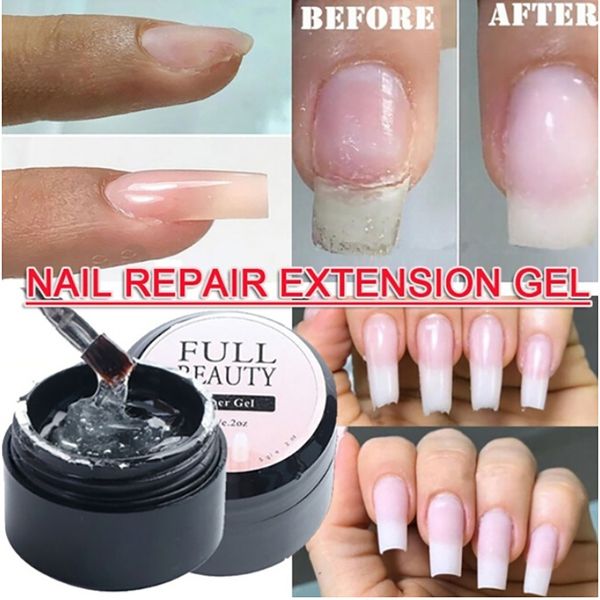 

5ml nail fiber uv gel fiberglass extension gel varnish repair broken nails fiberglass uv builder nails quick building, Red;pink