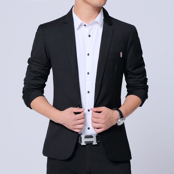 

new men's casual veste homme costume slim elegant solid color breathable blazer americanas hombre chaqueta 2019 summer, White;black