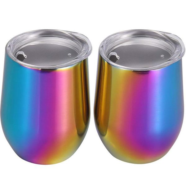 

9oz stainless steel tumbler uv wine glasses egg cup water bottle double wall vacuum insulated beer mug kitchen bar drinkware with lid