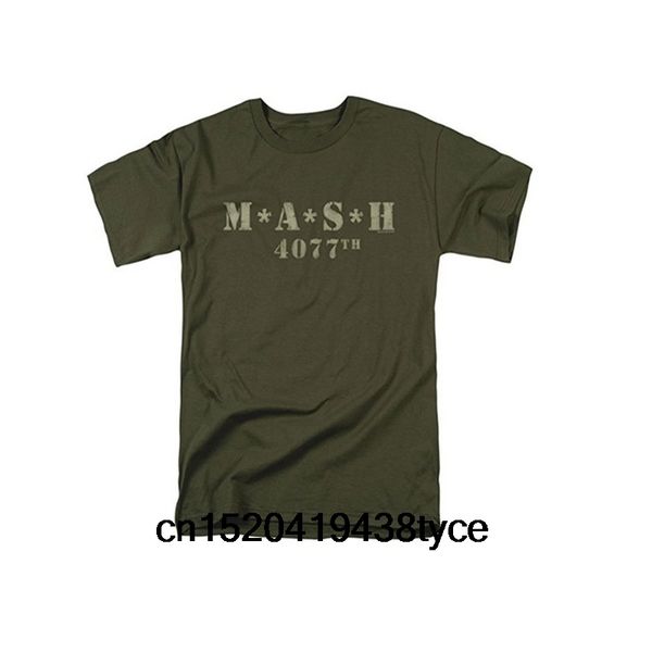 

novelty t shirts distressed tv show logo -- mash t-shirt, White;black