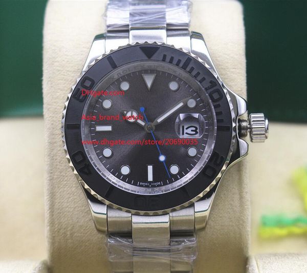 

бесплатная доставка завод поставщик мода наручные часы 40 мм серый циферблат мужские часы 116622 автоматические механические керамические му, Slivery;brown