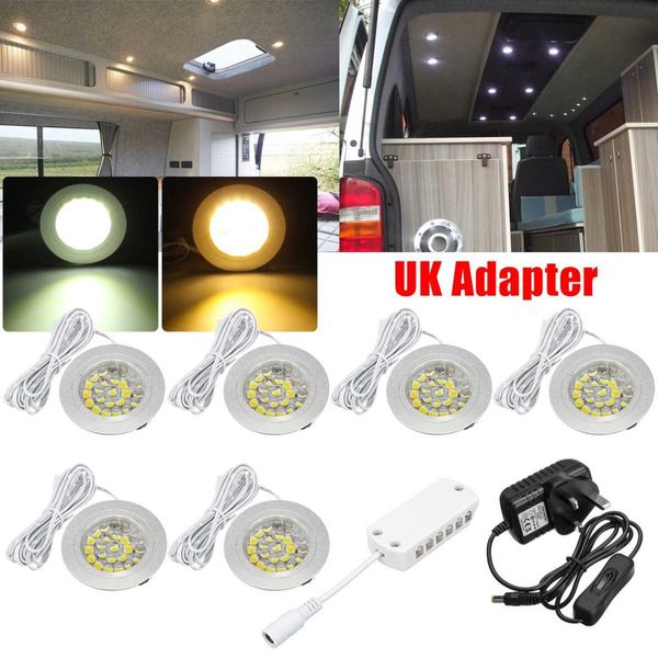 

6pcs led round ceiling down light 12v wall lamps cabinet display lights for l home rv motorhome boat