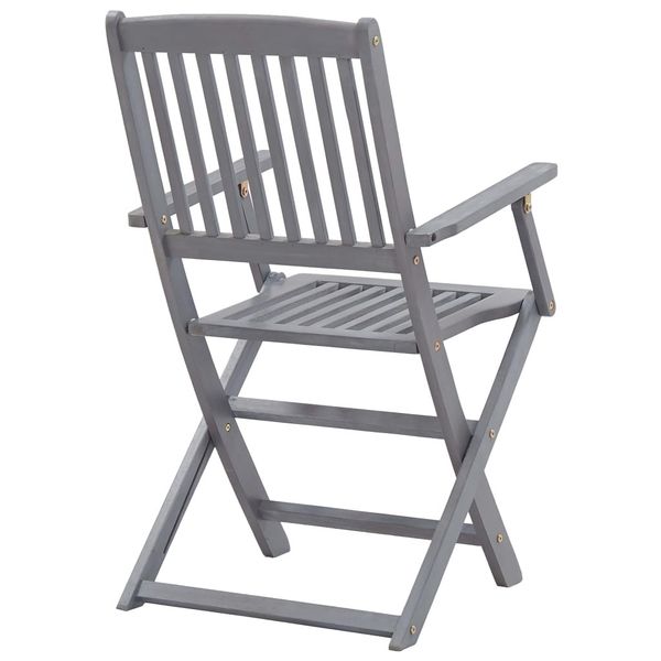 

2 pcs folding garden chairs in solid acacia wood patio benches