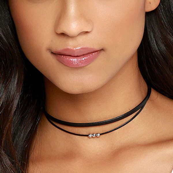 

personality fashion stainless steel bead pendant rope chain choker necklace trendy jewelry layered neckalce x229, Golden;silver