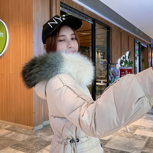 

cotton-padded jacket 2019 down cotton woman winter loose coat woman easy thickening back season cotton-padded clothes long fund, Black
