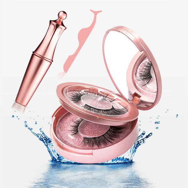 

3d magnetic eyelashes handmade natural long 2 pairs false eyelashes need to use with magnetic eyeliner dropshipping makeup tools