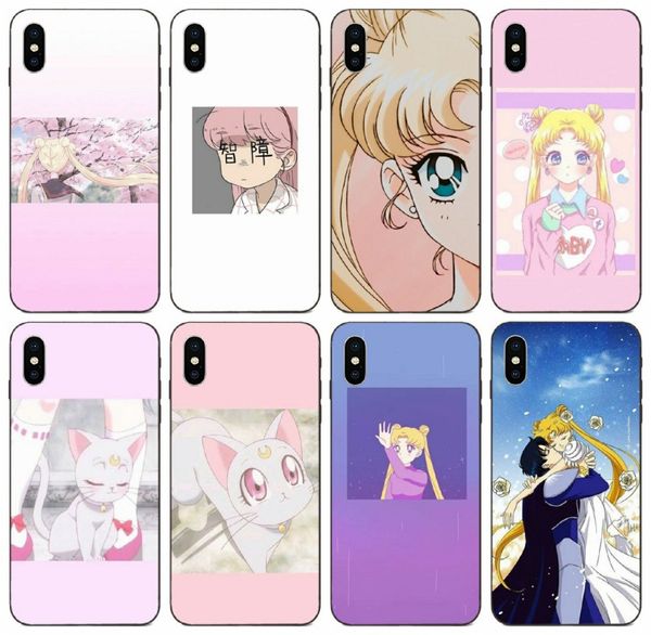 

tongtrade] sailor moon ultra thin cartoon pattern case for iphone 11 pro 8 7 6 plus x xs max xr galaxy a7 huawei mate 30 xiaomi max 2 case