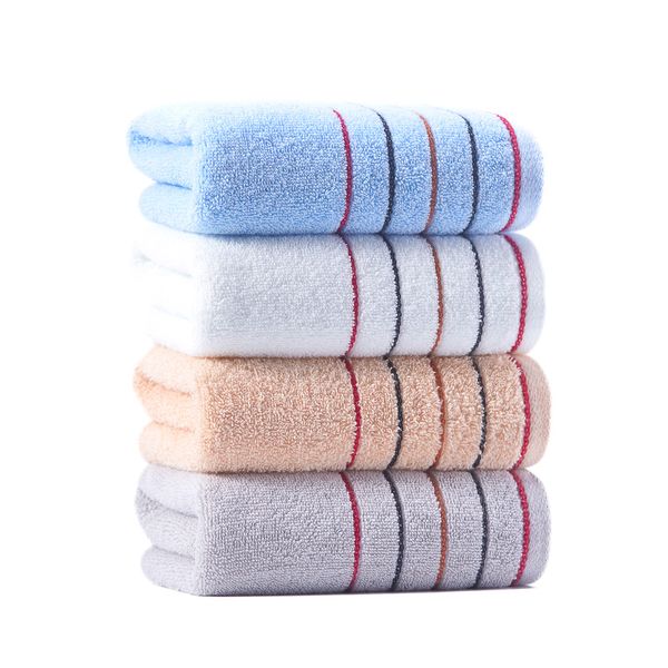 

thick bath hair towels head striped face wash towel adults soft quick dry toallas toalha de banho household products jj60mj