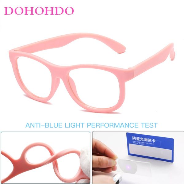 

sunglasses dohohdo anti blue light glasses for kids children boys girls square blocking computer eyeglasses uv400 lunette de vue, White;black