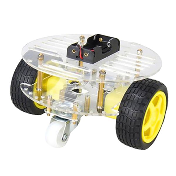 

intelligent car round chassis robot tracking car obstacle avoidance car
