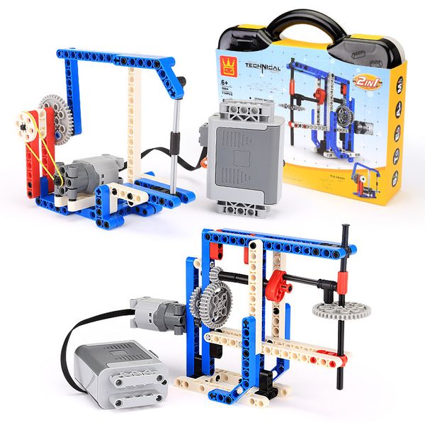 

puzzle children's toy assembly building block 2 types of power machinery series sewing machine weaving machine insect cart gift decorat