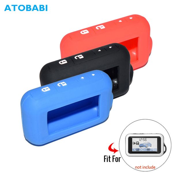 

silicone car key case for starline e63 e90 e91 e61 e95 e66 2-way car alarm lcd remote controller keychain transmitter keys cover