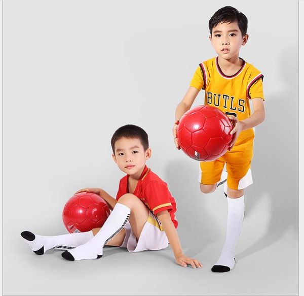 

thickened towel bottom soccer socks over the knee non-slip stockings wearable children's sports socks, Black