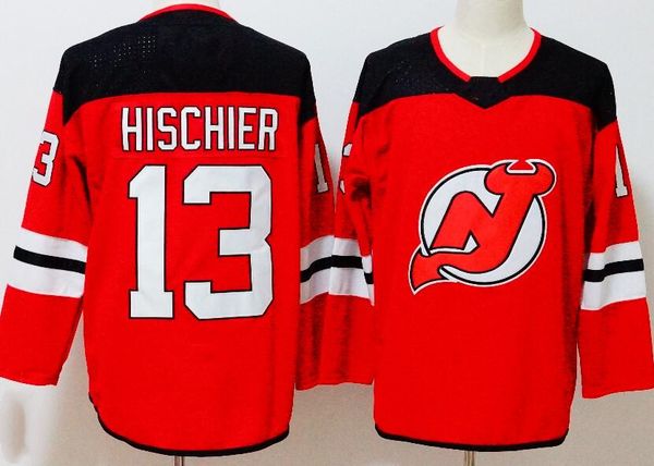 

2019 13 Nico Hischier New Jersey Devils Mens Youth women's ice Hockey stitched red Jerseys free shipping