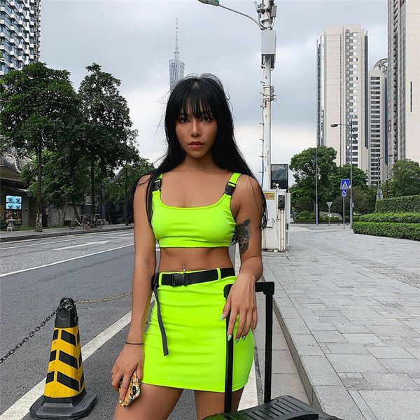 

women tracksuit women's crop short skirt bodycon summer evening cocktail party two piece set drop shipping, Gray