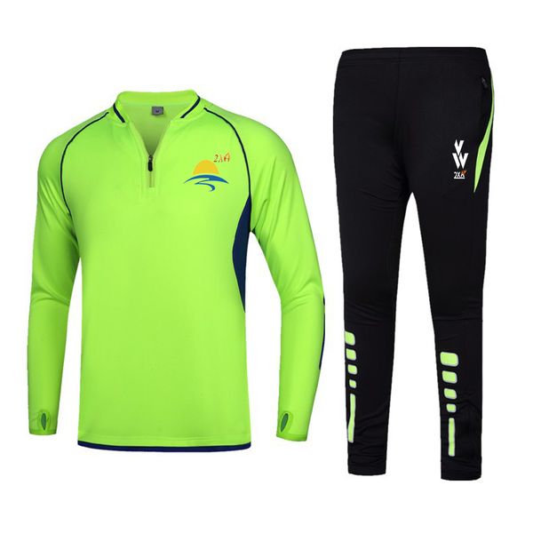 

2xa new children's sportswear winter competition football clothes running sportswear football training suits, Black;blue