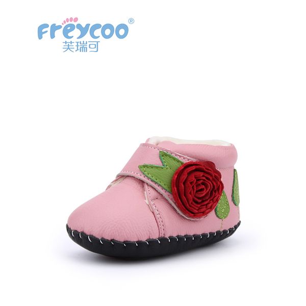 

freycoo 2018 new kids shoes autumn winter baby toddler shoes for boys girls cowskin between 0-1 years old genuine leather