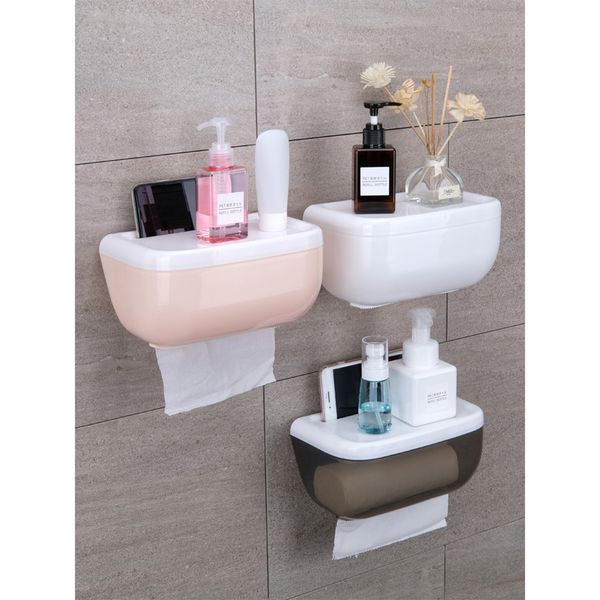 

waterproof punching toilet tissue box storage rack for home supplies