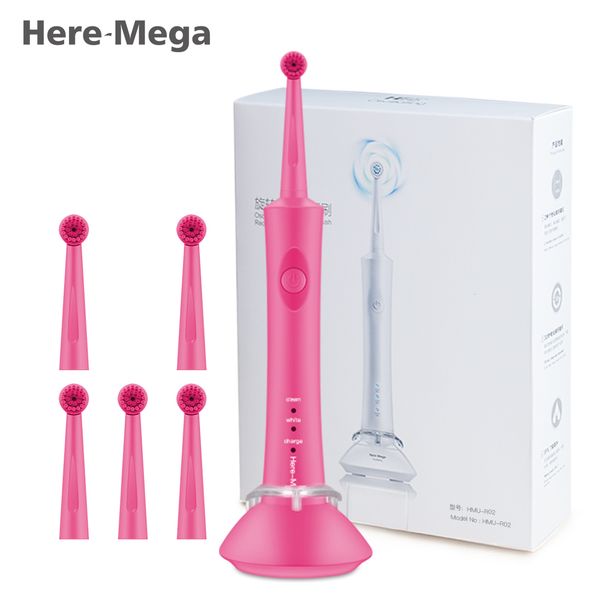 

here mega rotating electric toothbrush automatic toothbrush usb rechargeable replaceable toothbrush heads smart whitening