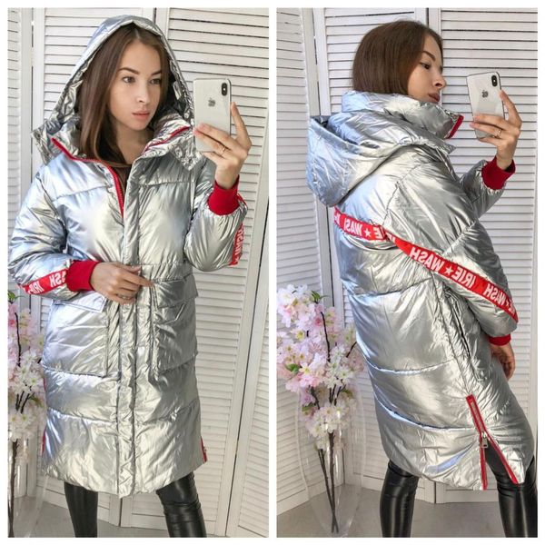 

2019ins mid-length bright surface hooded splittable warm down jacket cotton-padded clothes a generation of fat, Blue;black