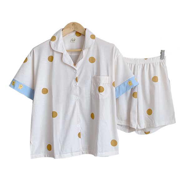 

cute pajamas cotton shorts women short sleeve two piece set summer clothes woman 2020 teenage girls clothes home suit sleepwear, Black;red