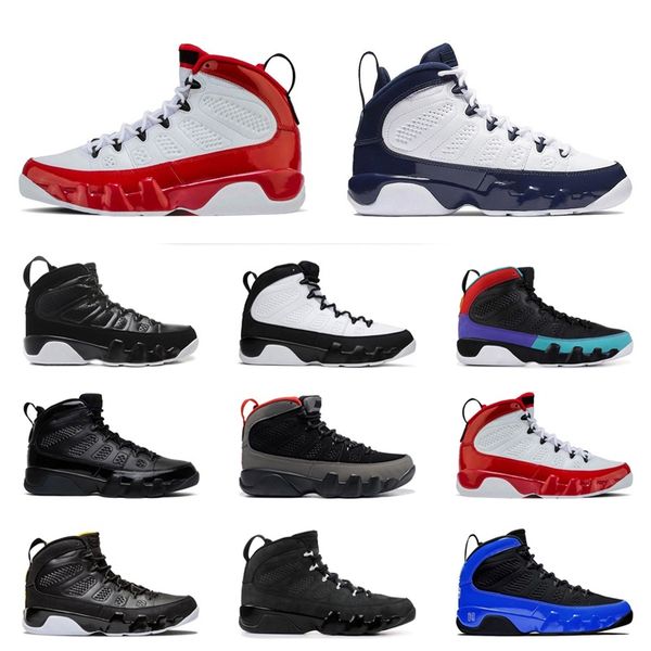 

9 9s jumpman basketball shoes gym red anthracite black white bred citrus racer blue space jace unc mens trainers sports sneakers 7-13