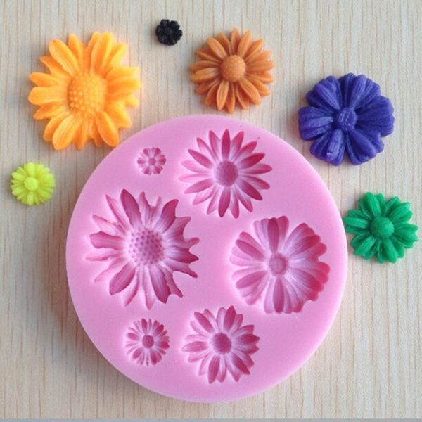 

flower shape chocolate candy jello 3d silicone cake soap sugarcraft cake decoration tools lrw4 2019 sale