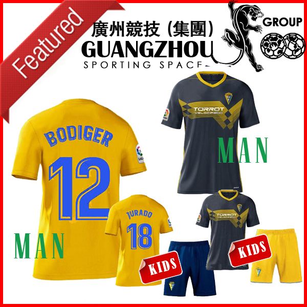 

2019 cadiz occer jer ey home away cÃdiz cf 19 20 juan cala bodiger jovanovic carmona kid child jer ey jurado akapo kit football hirt