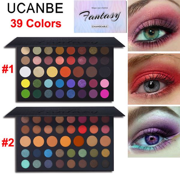 Красота UCANBE Eyeshadow Макияж Палитра Фантазия 39 Цвет Nude Матовый Shimmer Высоко пигментированные Бронзовая Нейтральные Смки Highlighter Косметика