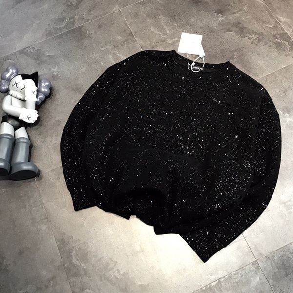 

2020 spring сыпучие повседневные и versatile black star искорка и plush женской толстовка пуловер