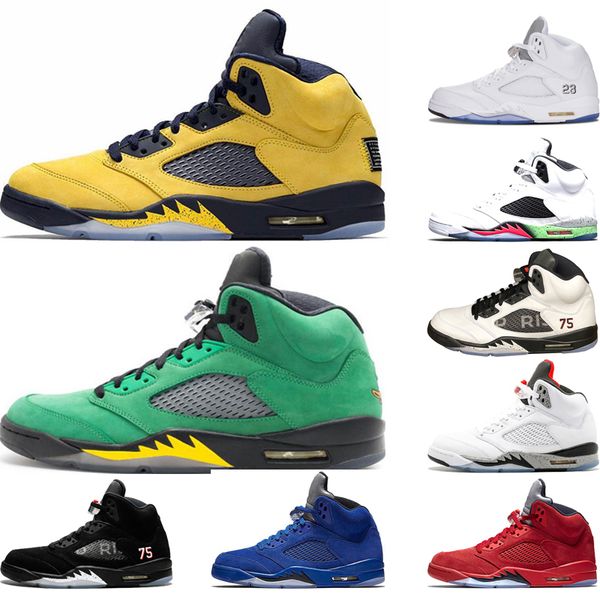 

top quality 5 5s баскетбол обувь мужчины 5s red blue suede michigan inspire oregon ducks psg белый белый цемент metallic silver sport тапки