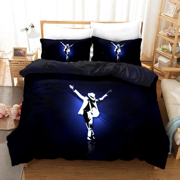 

ktlrr michael jackson 3d bedding set duvet covers pillowcases dance king michael jackson comforter bedding sets bedclothes