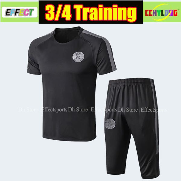 

2019 PSG Training Suit Short Sleeve 3/4 Pants Soccer Jersey 2020 Survetement Maillots de Football Sportswear MBAPPE Paris tracksuit Kits
