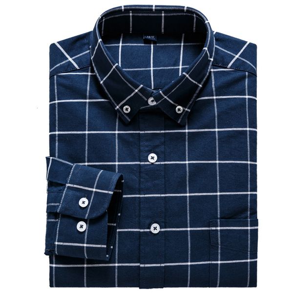 

men's long sleeve plaid checked button down casual shirts with left chest pocket standard-fit comfortable soft cotton shirt, White;black