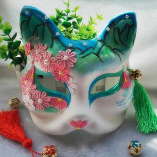 

pulp paper hand-painted mask upper half face cartoon cosplay masquerade decoration