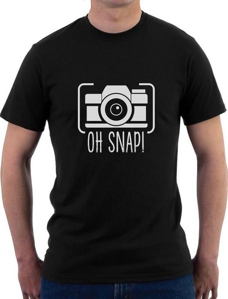 

oh snap gift for pgrapher funny t-shirt novelty present, White;black