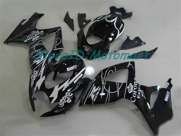 Suzuki GSXR600 750 2006 2007 için Kazan Set 2007 GSXR 600 GSXR 750 K6 06 07 Parlak Siyah Perileri Kit Hediyeler SP24